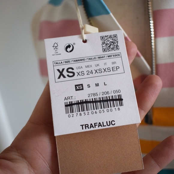 NWT Zara Trafaluc Striped Sleeveless Top XS - Picture 4 of 4